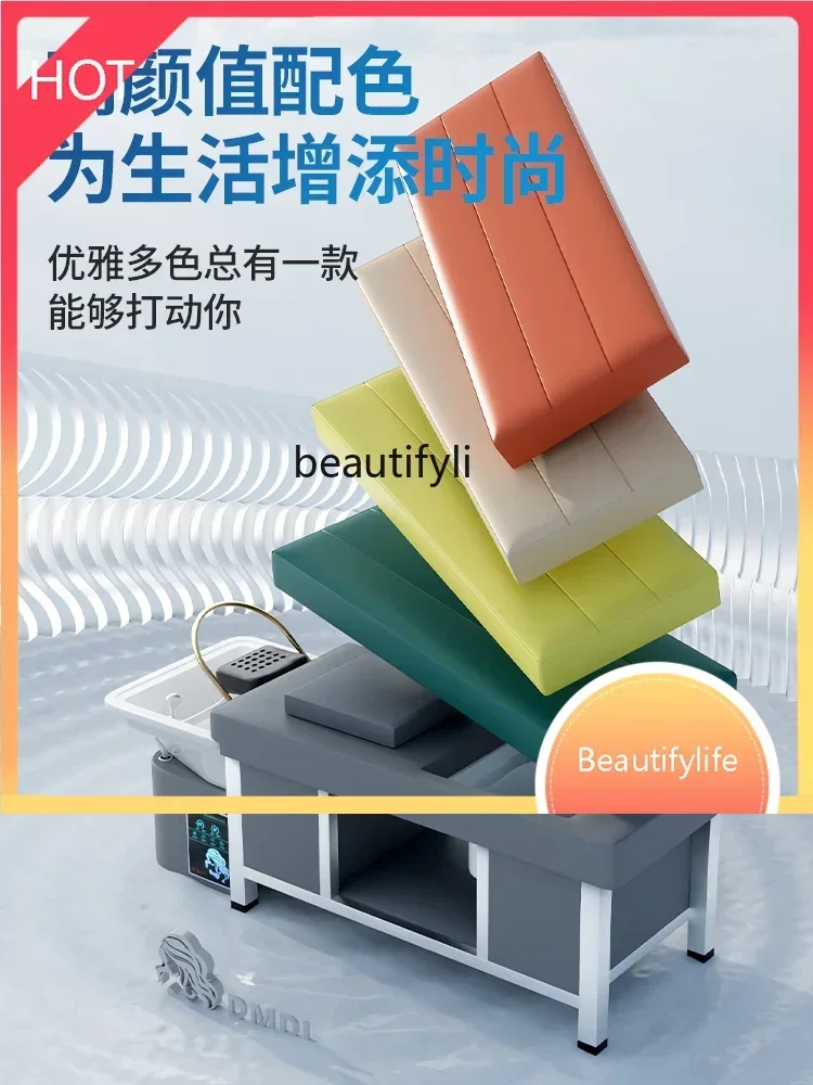 Hair therapy Shampoo bed Barber and beauty shop, foot therapy Fumigation Constant temperature water circulation Massage skeleton