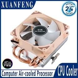 XUANFENG Air-cooled CPU Cooling Fan 90mm 4 Heat Pipe Cooler Processor Compatible LGA2011 2066 X99 115x 1200 1700 i3 i5 i7 E5 AM4