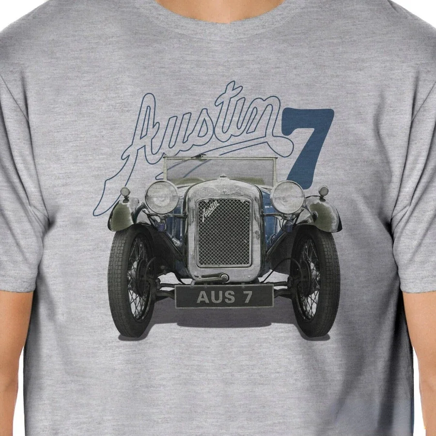Retro Vintage Austin 7 Racer Motorsport T-Shirt. Summer Cotton Short Sleeve O-Neck Mens T Shirt New S-3XL