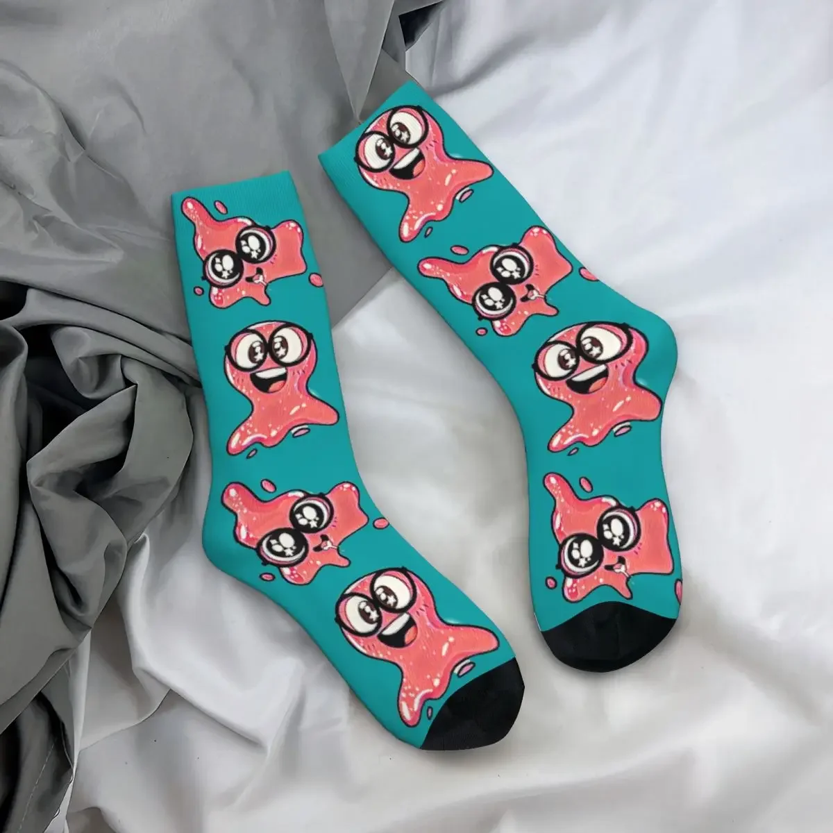 

All Seasons Crew Stockings Super Slick Slime Sam Socks Crazy Hip Hop Long Socks for Men Women Valentine's Day Gifts
