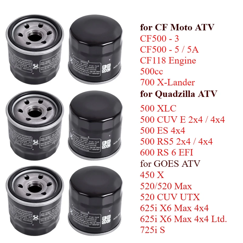 682 Filtro de aceite para CF Moto ATV CF500 -3 -5 CF118 motor 700 X-Lander para Quadzilla ATV 500 XLC 500 RS5 600 RS 6 EFI para GOES ATV