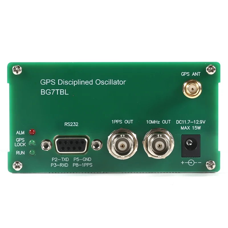 

T02C!GPS Disciplined Oscillator Clock GPSDO 10KH-220Mhz VFO Square Wave With LCD Display Frequency 10Mhz Output US Plug