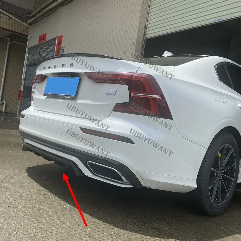 3 Pcs ABS REAR BUMPER TRUNK LIP SPOILER DIFFUSER For Volvo S60 V60 (Only For SPORT Style) 2020 2021 2022 2023 2024 2025 view 2