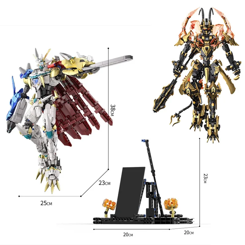 

Mecha MOC Building Blocks Set With Stand Mechanical Armor Robot Figures Toys Boys DIY Ornaments Collection Adults Gifts Bricks