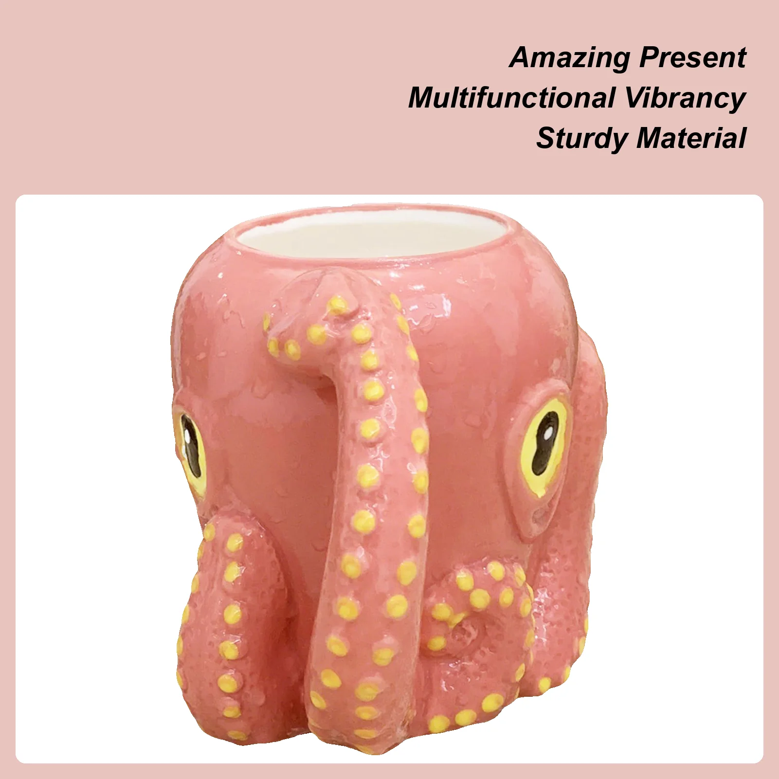

Mug Octopus Household Resin Mug 3D Novelty Milk Tea Cup Resin Beverage Drinking Container For Wine Coffee Beer