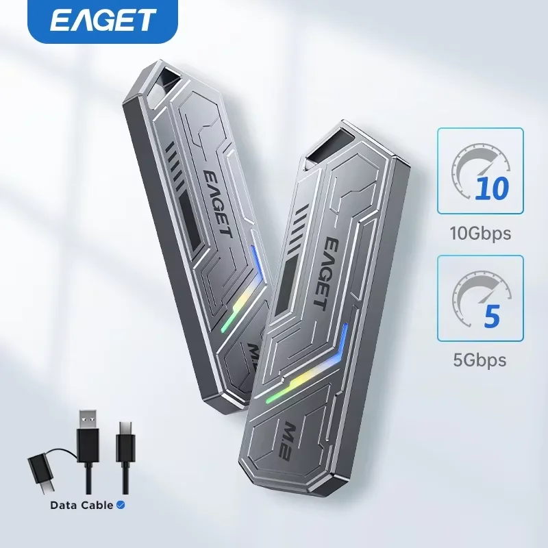 EAGET M.2 PCIE SSD Case NVME Dual Protocol M.2 a USB Type C 3.1 adattatore SSD per NVME PCIE NGFF SATA SSD Disk Box M.2 SSD Case