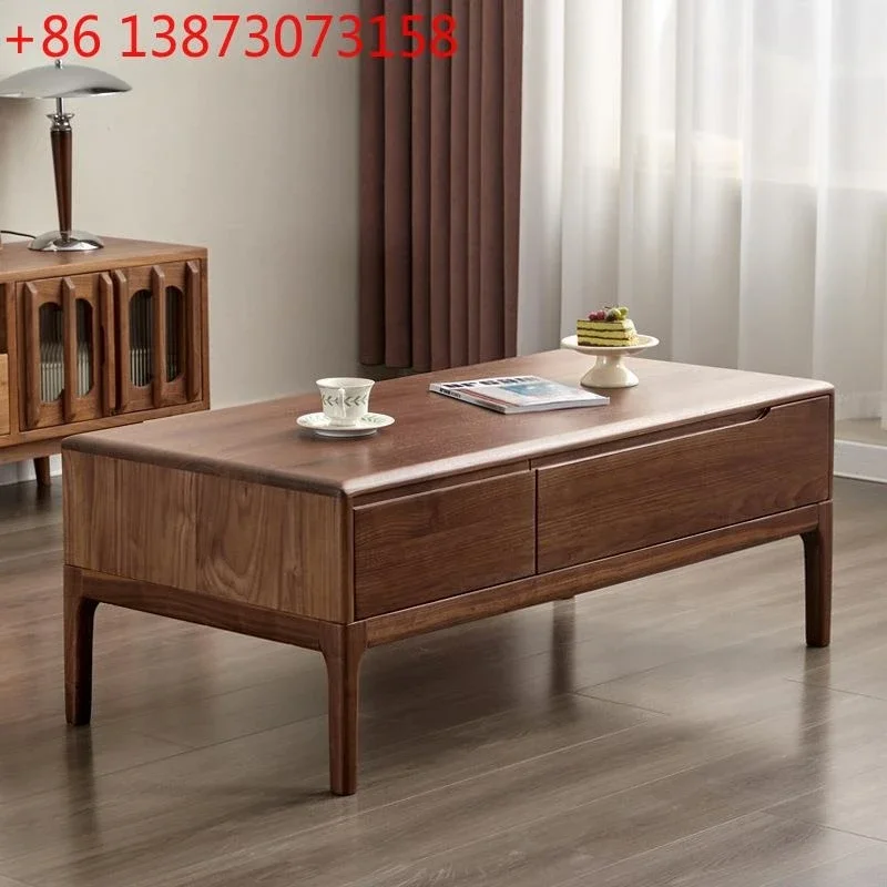 

North American black walnut coffee table simple coffee table cherry wood log small apartment coffee table