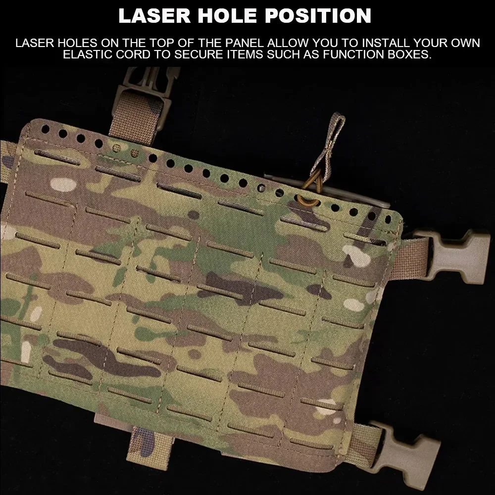 Kamizelka taktyczna na klatkę piersiową Laser Cut Molle System Magazine Pouch Hunting Split Front Chest Rig Airsoft Shooting Equipment