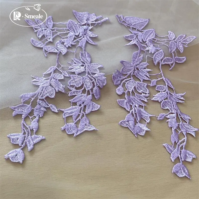 Vines Flowers and Leaves Mirror Patchs,Children\'s Clothing Dress Lace Applique.Handmade DIY Lace Clothing Accessories RS252133