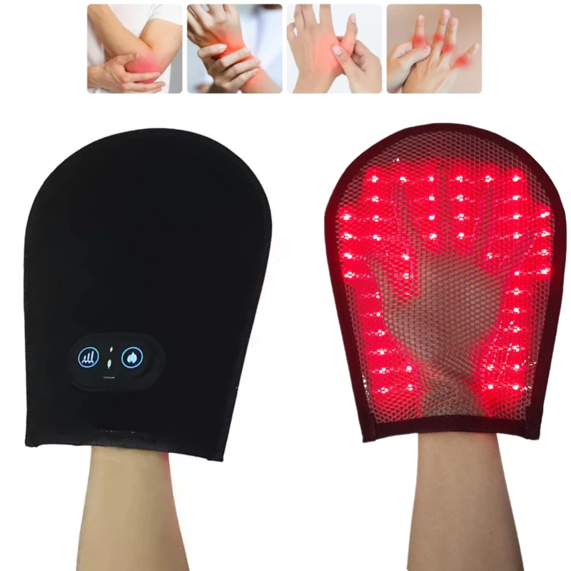 Беспроводная перезаряжаемая перчатка для терапии красного и инфракрасного света 660 и 850 нм для рук, артрита, пальцев, облегчения боли в запястьях, варежки Беспроводная перезаряжаемая перчатка для терапии красного и инфракрасного света 660 и 850 нм для рук, артрита, пальцев, облегчения боли в запястьях, варежки