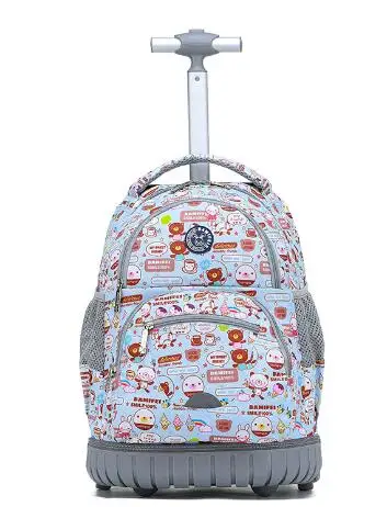 16 Inch Rolling Luggage backpack for teenagers School Trolley Backpack for boy Wheeled Backpack kids School Trolley Bag For boys