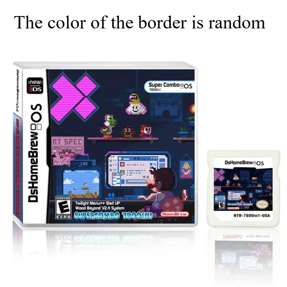 Super popular  USA 3DS NDS Game Card 7800 in 1 Combined Card for 2DS 3DS XL with 64IN1 208 500 NES US Game Cassette