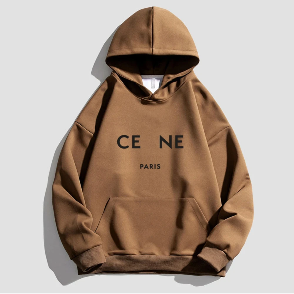 Spring Autumn Men Women Hoodies Letter Printed Solid Color Hooded Sweatshirt Hip Hop Streetwear Man Outdoor With Pockets Coat