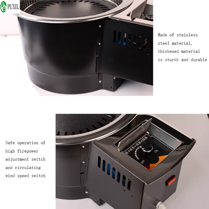 Electric Smokeless Meat Grill Commercial Embedded Self-service Built-in Barbecue Grill BBQ Cook Griddle Home Kitchen Appliances