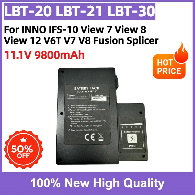 LBT-20 9800mAh Replacement Battery Compatible with LBT-21 LBT-30 for INNO IFS-10 View 7 View 8 View 12 V6T V7 V8 Fusion Splicer