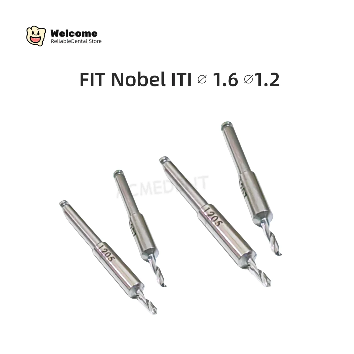 

Dental Pre-Hole Drill Guide Depth Prebored Hole Drills Fit Nobel ITI ∅ 1.6 ∅1.2