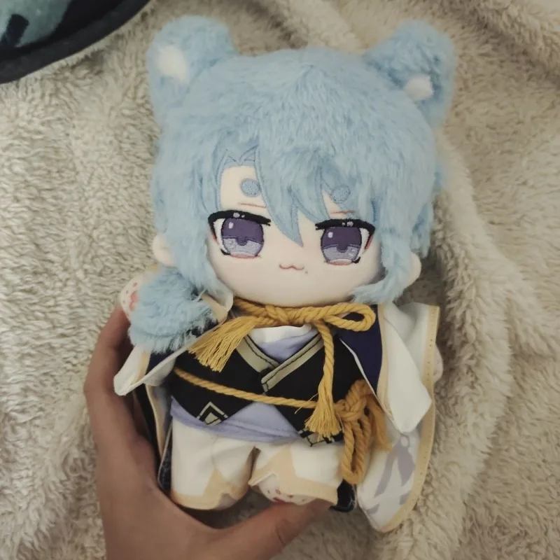 

20 см Genshin Impact Kamisato Ayato, очаровательные нежные пушистые плюшевые фигурки героев мультфильмов, мягкие игрушки, студенческий подарок на день рождения, хлопковая кукла
