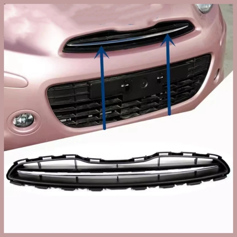 

Front Grille Chrome Top Radiator Grill for Nissan MARCH 2010-2016 Car Bumper Net Auto Accessories