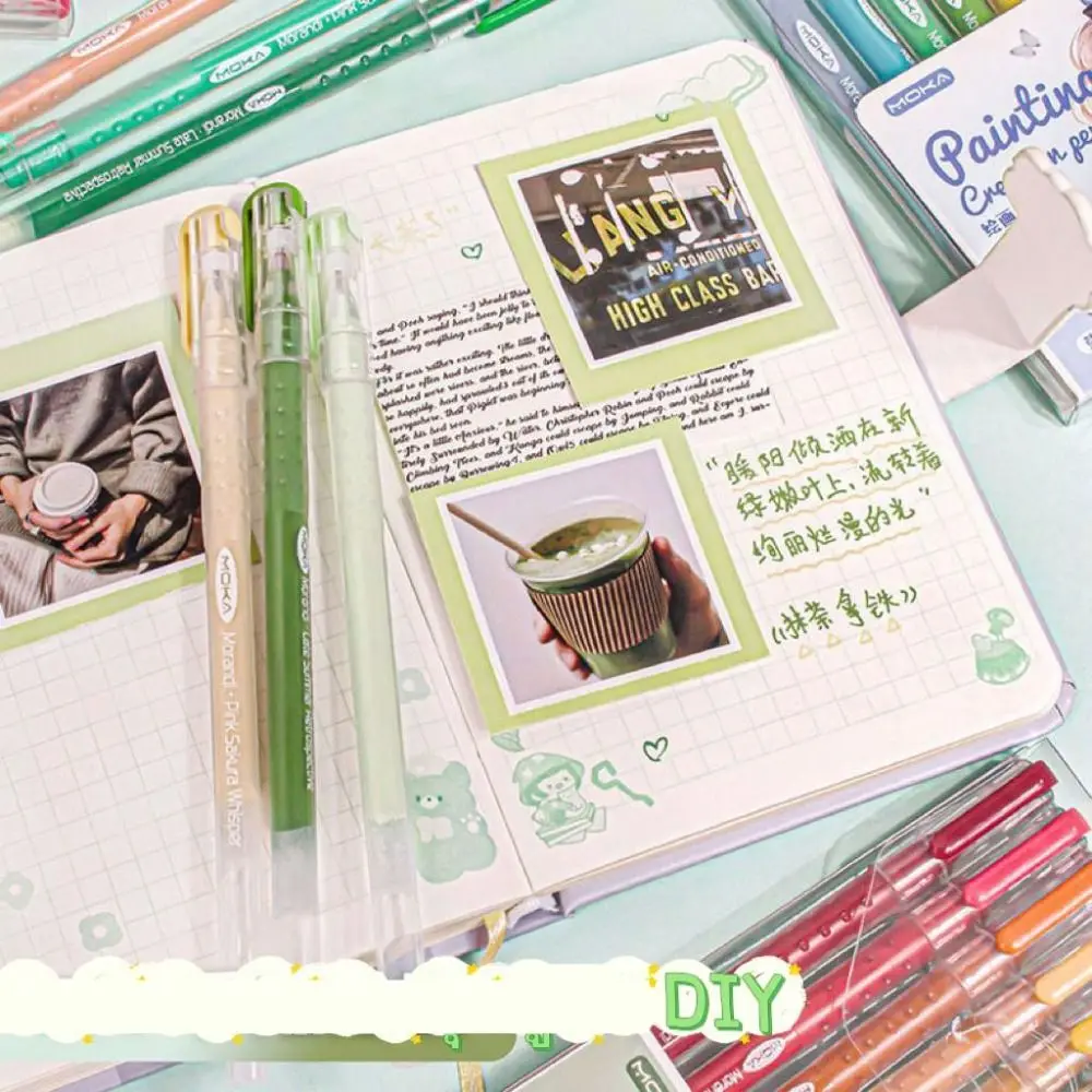 High-quality 9-Colors Highlighter Art Stationery Learning Markers Marker Pen Drawing/Painting/Graffiti Scrapbook Pen