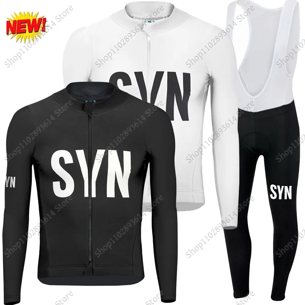 2024 SYN Team Cycling Jersey Set Men Winter Clothing Suit Long Sleeve MTB Bike Road Pants Bib Ropa Ciclismo