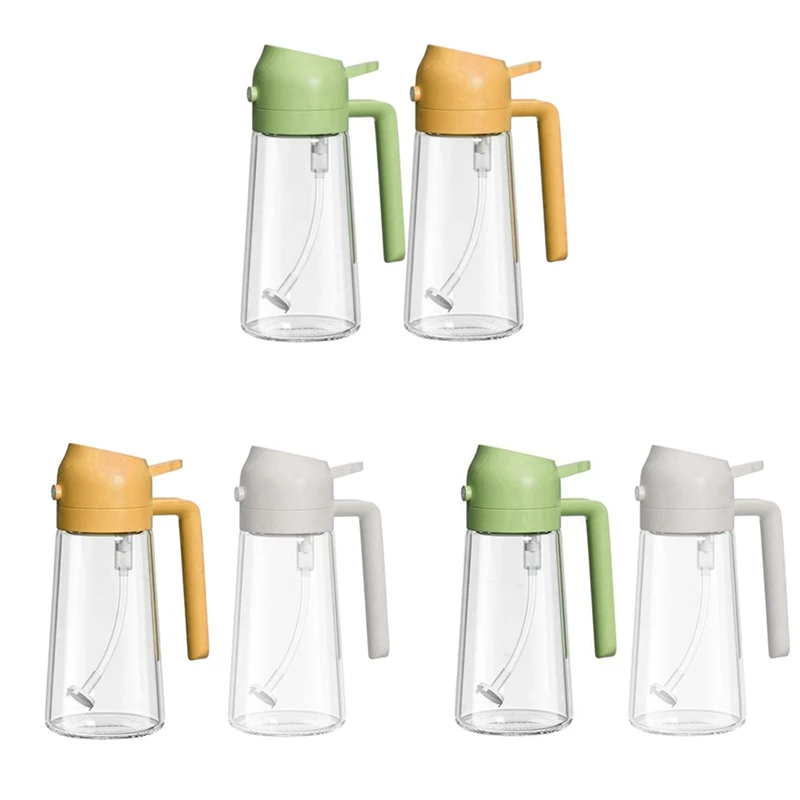 2-In-1 Oil Dispenser And Oil Sprayer, About 16Oz Glass Oil Spray Dispenser Bottle For Kitchen (2Pcs)