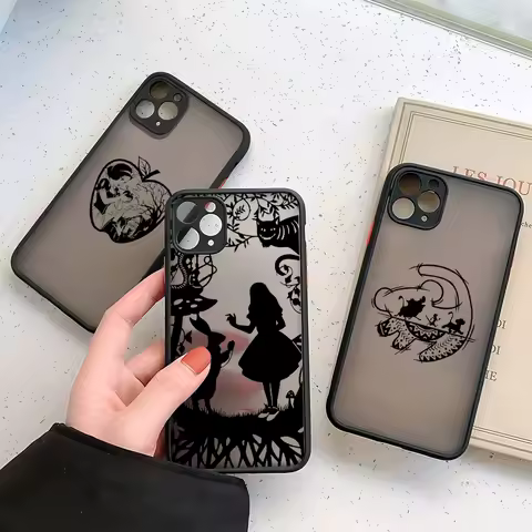 Luxury Phone Case For Samsung S24 S23 S22 S21 S20 S10 FE Note20 Note10 Plus Ultra Lite 5G Matte Snow White Alice Lion King Cover