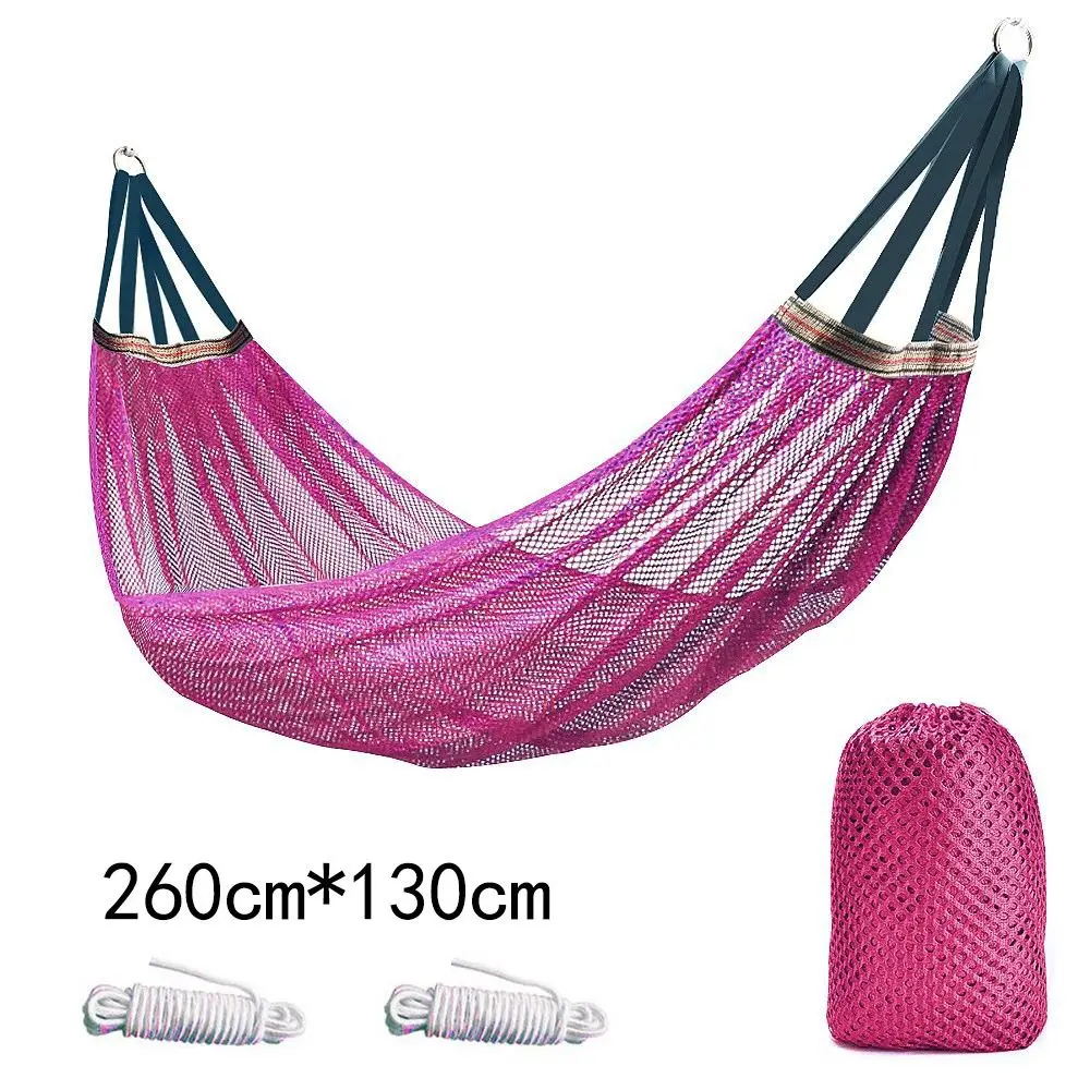 Portable Ice Silk Mesh Hammock Load-bearing 200KG With Storage Bag Swing Chair Single Wide Leisure Swing Garden