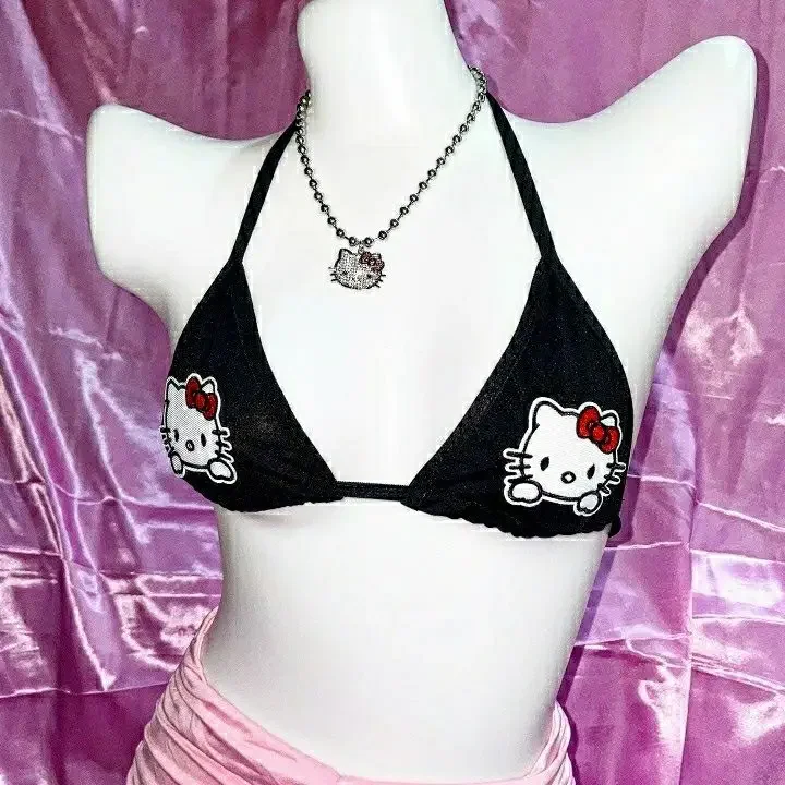 Sanrio Hello Kitty cute wow original millennium hottie cute girl y2 bra summer beautiful back cosplay underwear for women gift