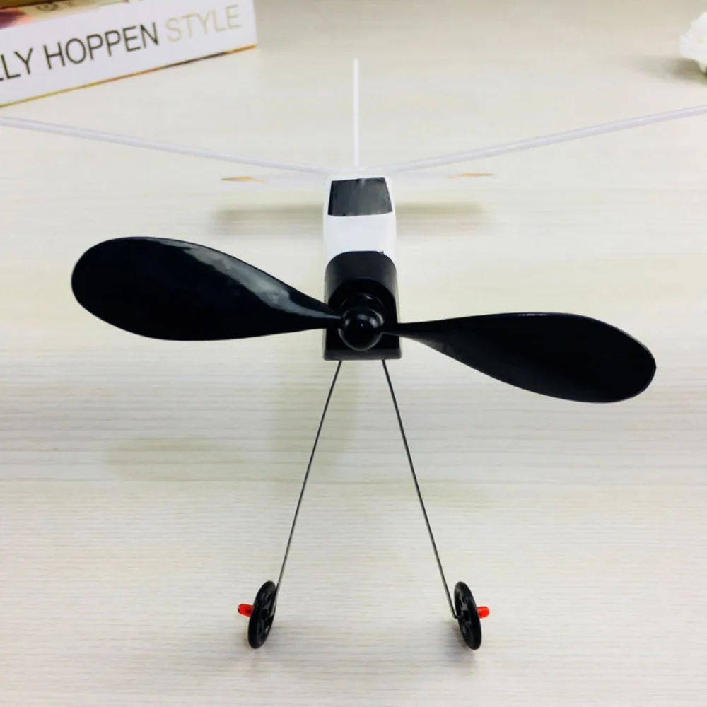 

Ligthweight Airplane Glider Toy Model Popular 2 Styles Rubber Band Powered Helicopter DIY Assemble Airplanes Toy