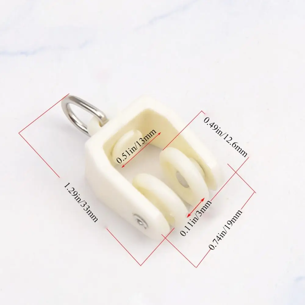 Curtain Roller Curtain Rail Accessories Mute Track Pulley Hook Ring Plastic Flexible Curtain Hanging Hooks Hardware Accessories