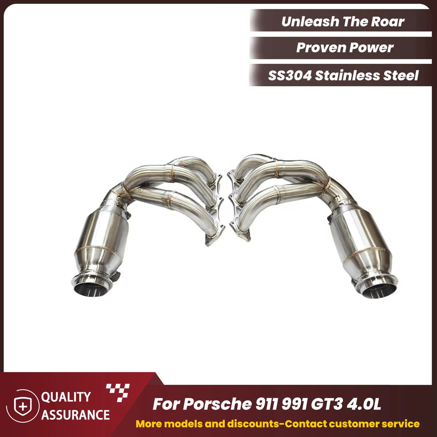 

Performance High Flow ECCF SUS304 Headers with Heat Shield for Porsche 911 991 GT3 4.0L