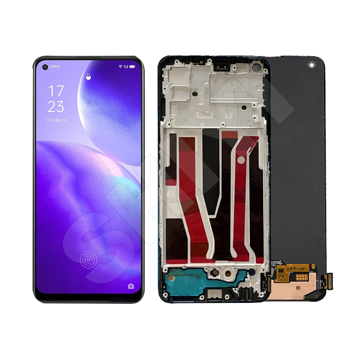 6.43“AMOLED For OPPO Reno5 Z 5G LCD Display Touch Screen Reno 5Z With fingerprints CPH2211 Digitizer Assembly Replacement