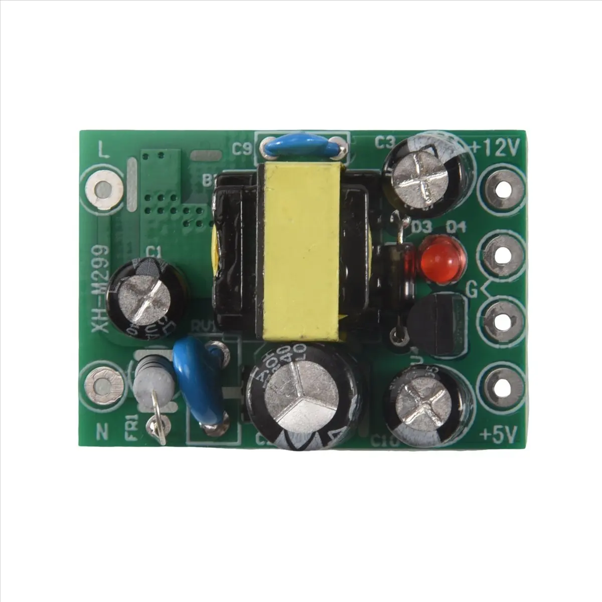A49T Xh-M299 Switching Power Supply Module Ac-Dc Isolated Pcb Board Input 110-220V Output 12V0.5a + 5V