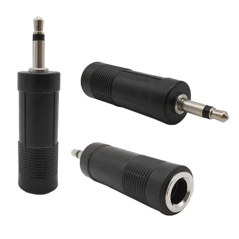 1/2/5Pcs 3.5mm Male to 6.35mm Jack Female Mono Audio Converter Connector 3.5 Plug to 6.35 Socket Headphone Microphone Adapter