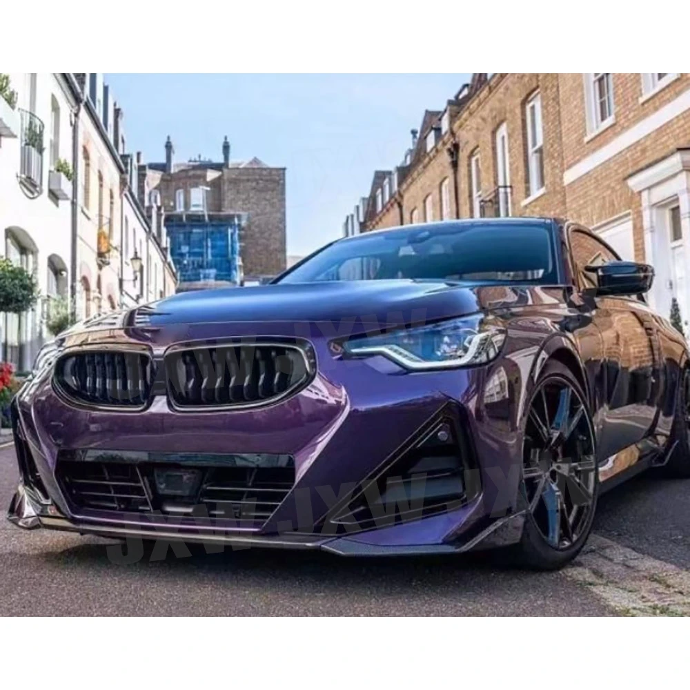 

Dry Carbon Fiber Car Front Bumper Splitter Lip Spoilers Body Kits for BMW 2 Series G42 M235i M240i Coupe 2022 +
