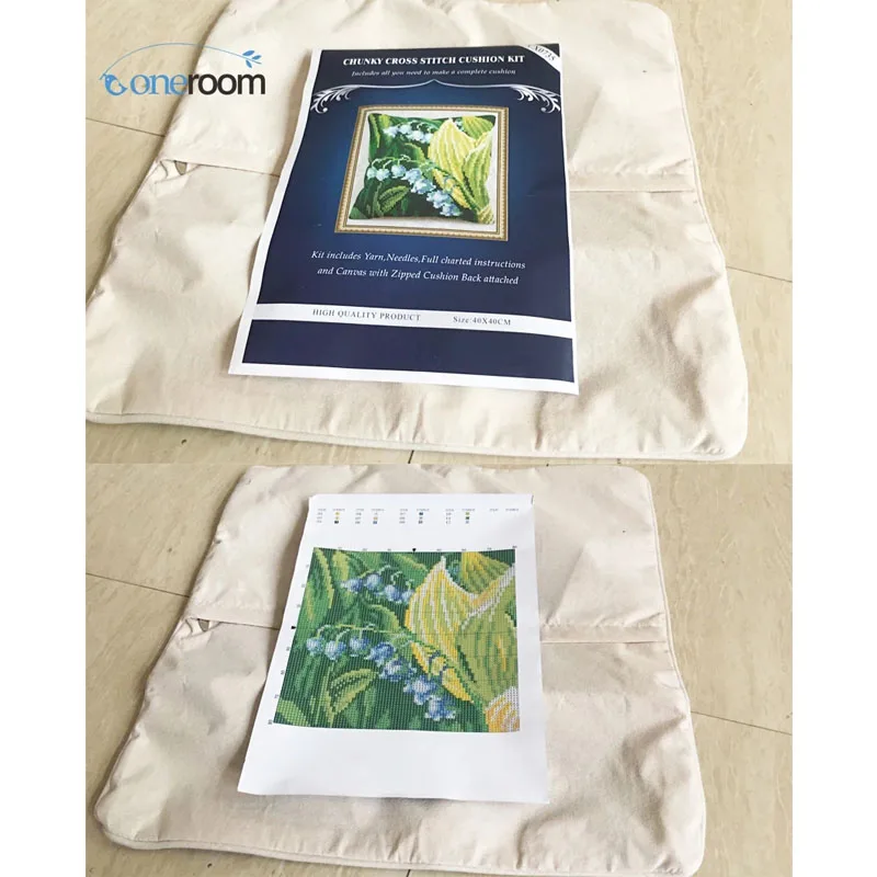 Needlework Kit for DIY Needlework, Acrylic Yarn, Embroidery, Pillow, Tapestry, Canvas Cushion, Front Cross Stitch, Pillowcase,