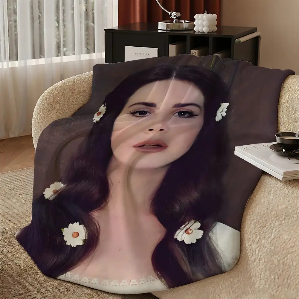 singer L-Lana Del Rey-y Throw Warm Soft Flannel Blanket, Multi-use for Sofa Bed Camping Travel Nap