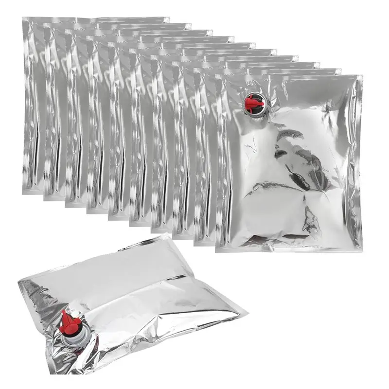 

【ПОСЛЕДНИЙ ШАНС】Набор из 10 многоразовых пакетов-мешков для вина объемом 5 л, герметичные, с носиком, идеально подходят для путешествий, пляжа и кемпинга