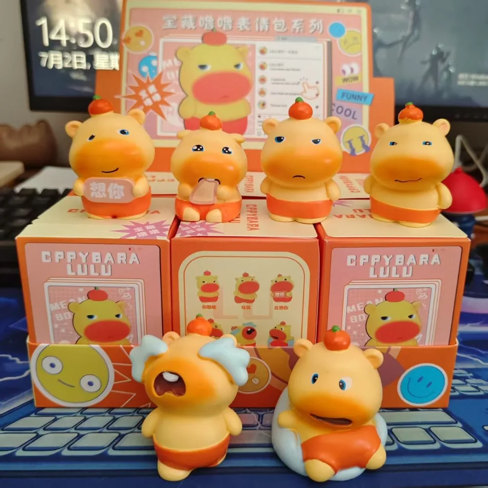 ميني لولو كابيبارا صندوق أعمى الراتنج المياه دولفين الحلي مفاجأة لعبة هدية