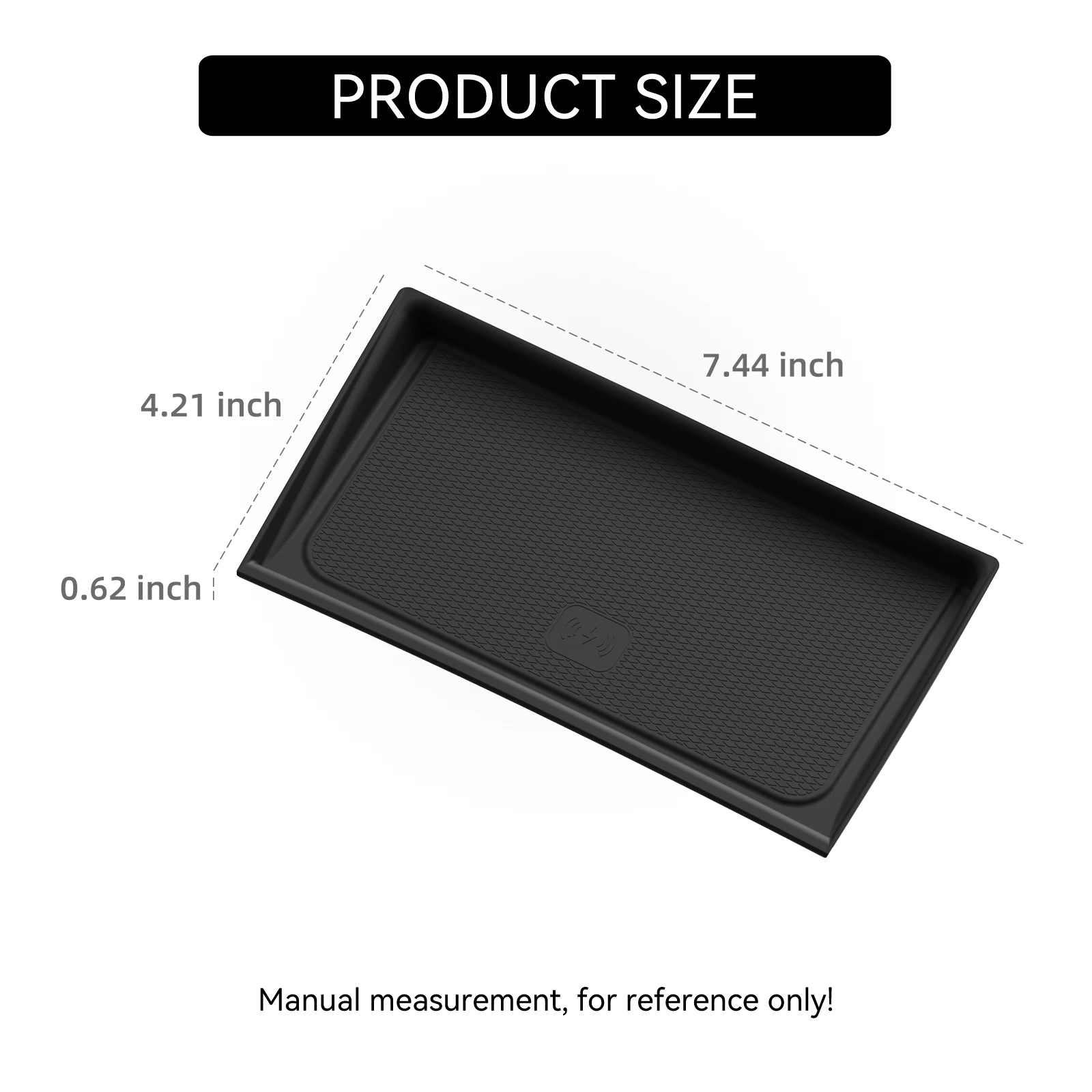 

ZUNDUO for Volvo XC60 2026 Car Anti Dirt Pad Mobile Wireless Charging Anti-Slip Mats Interior Accessiories Silicone Black ﻿