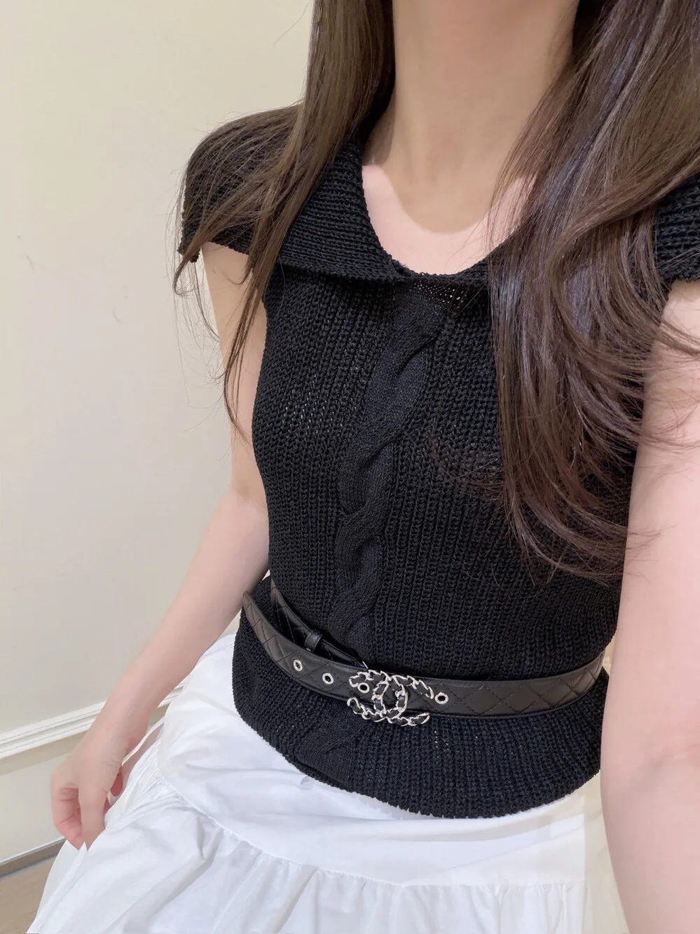 

High Quality Lian Santa Slim Fit Neck Knitted Sweater Premium Rellswear Short Sleeve Commute Style Color