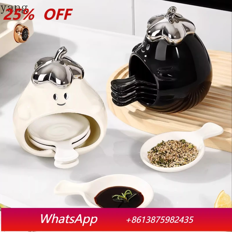 

LMM Light Luxury Bone Spitting Dipping Dish Household Seasoning Creative Dish