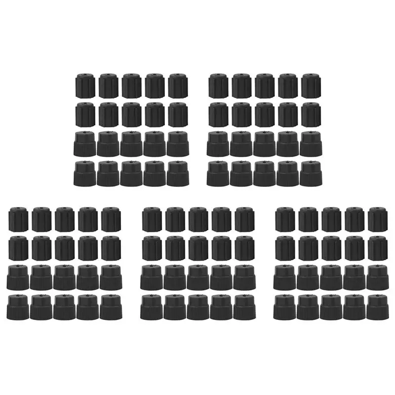 ABVI-100Pcs R134A Air Conditioning Service AC System Charging Port Caps Car Charging Port AC System Caps Accessories