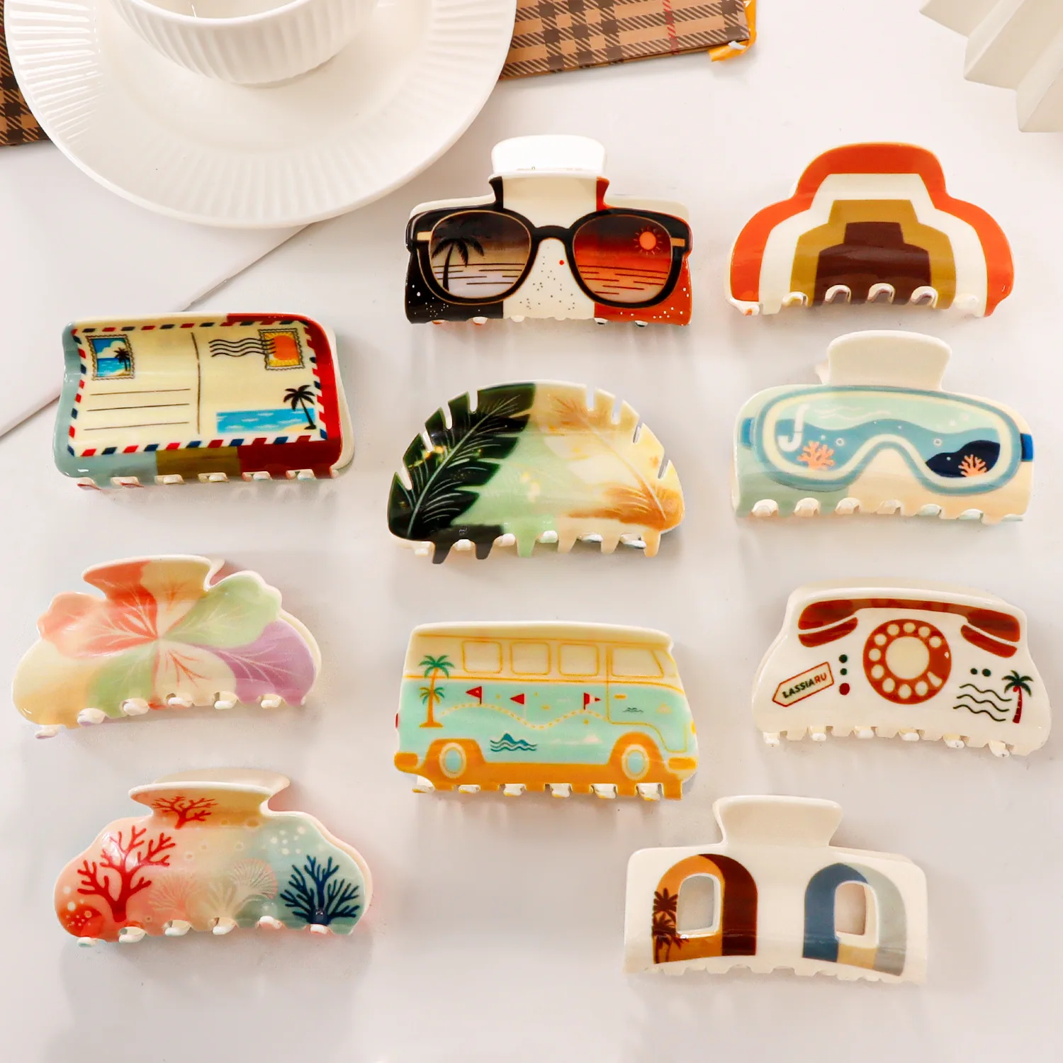 presilhas-de-cabelo-grandes-com-estampa-retro-de-praia-Oculos-de-sol-presilhas-de-mandibula-com-folha-de-coral-acessorios-de-cabelo-para-mulheres-para-viagens-de-verao-e-penteados-diarios-para-cabelos-grossos