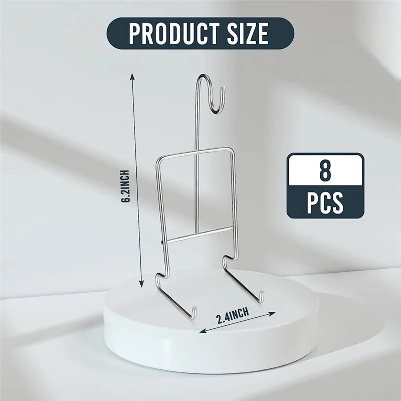 

coffee cup holder 8Pcs Tea Cup and Saucer Display Stand Holder Rack Metal Cup Saucer Holder Tea Cup Holder Display Coffee Mug Or