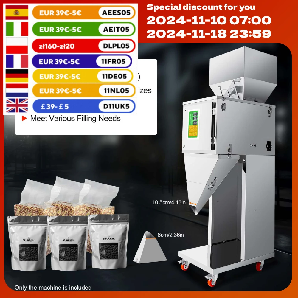 10-999g Weighing Machine Stainless Steel Fast Quantitative Filling Machine 2g (Depending on the Material)