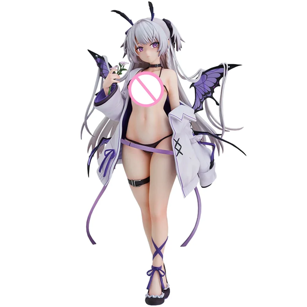 Figura de fille papillon violeta, Anime Bechuania, belle fille, modelo de acción, muñeca de colección, decoración, cadeau pour adulte