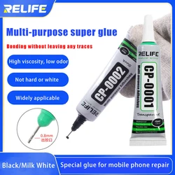 RELIFE 15/50ML Transparent /Black Glue for Mobile Phone Repair CP-0001 CP-0002 LCD Screen Middle Frame Fast Curing Adhesive