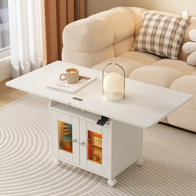 

Removable apartment coffee table household small folding lifting tea table dual-purpose living room sofa side mesinha Furniture