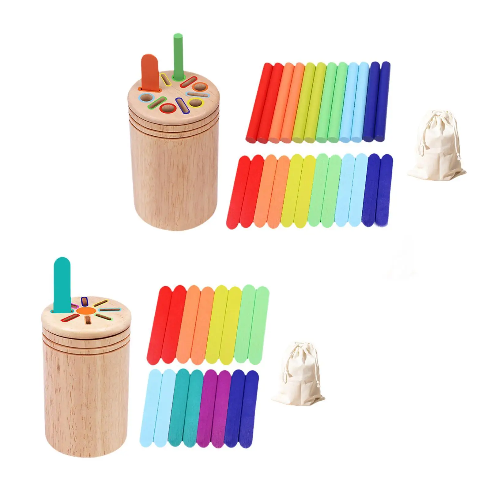 การเรียงลําดับสี Sticks ไม้ Balancing Stick การจับคู่ของเล่น Fine Motor พัฒนาการการจับคู่สี Fine Motor ของเล่นสําหรับเด็ก